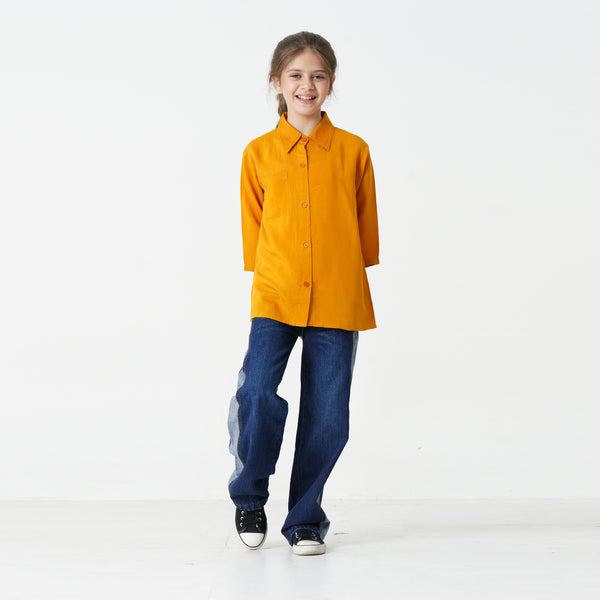 Mustard Button Down Shirt